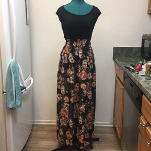 Black floral dress